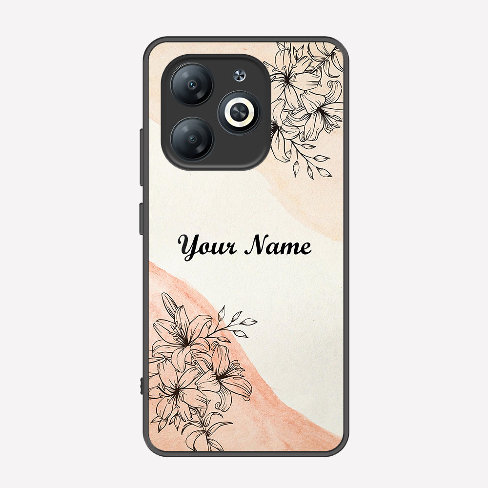 Tecno Spark 20 Cover - Personalized Name Series - Premium Printed Metal soft Bumper shock Proof Case