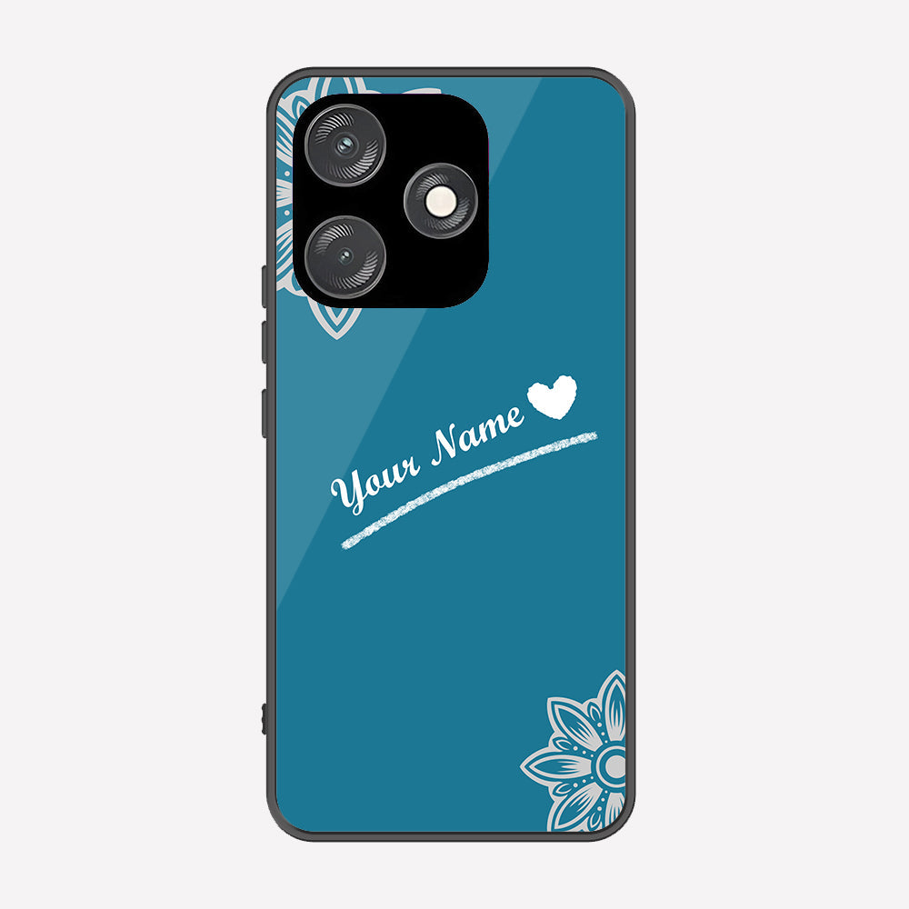 Tecno Spark 10 Cover - Personalized Name Series - Premium Printed Metal soft Bumper shock Proof Case