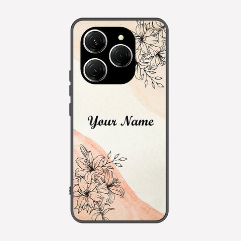 Tecno Spark 20 Pro Cover - Personalized Name Series - Premium Printed Metal soft Bumper shock Proof Case