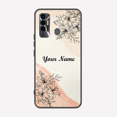 Tecno Spark 7T Cover - Personalized Name Series - Premium Printed Metal soft Bumper shock Proof Case