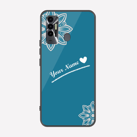 Tecno Spark 7T Cover - Personalized Name Series - Premium Printed Metal soft Bumper shock Proof Case