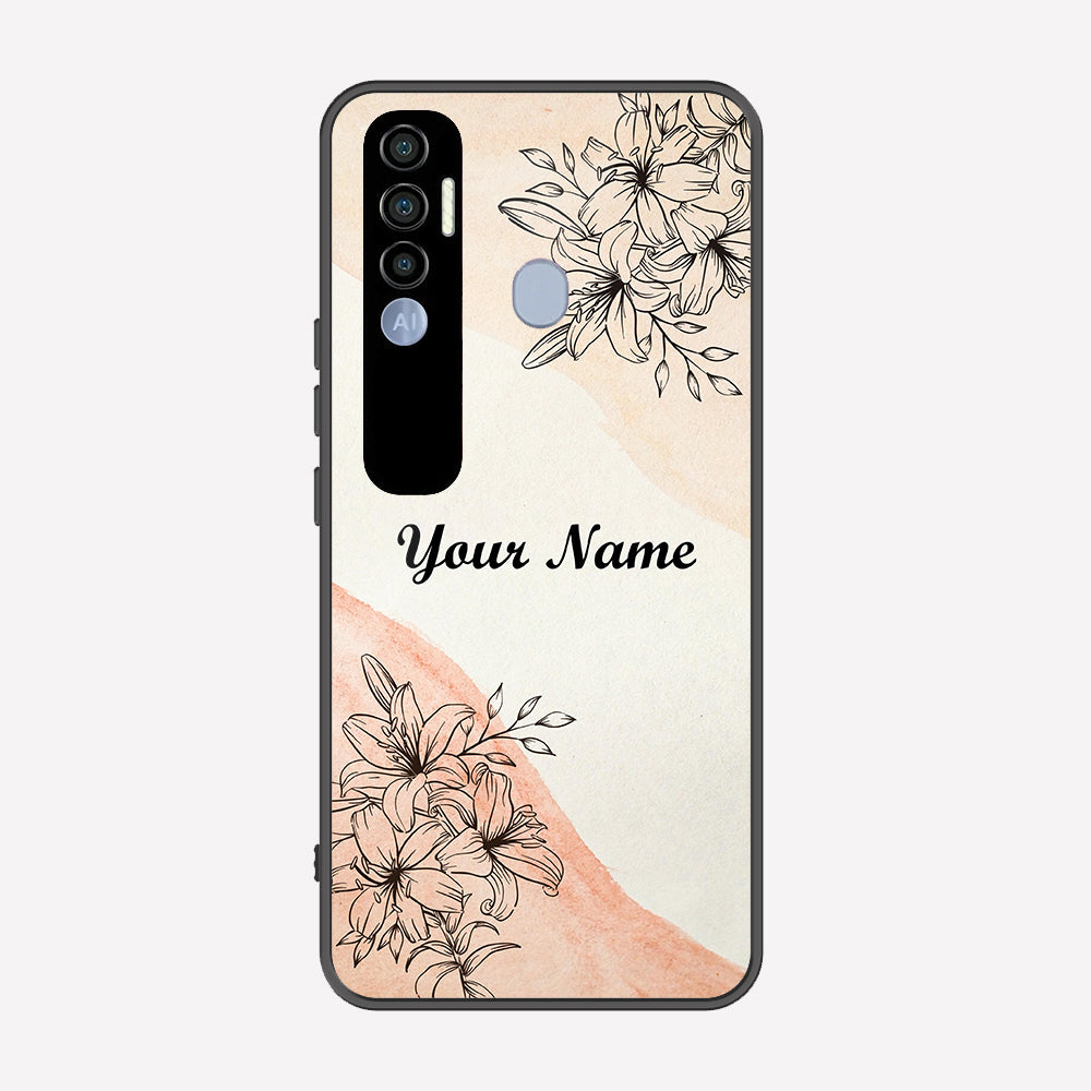 Tecno Spark 7 Pro Cover - Personalized Name Series - Premium Printed Metal soft Bumper shock Proof Case