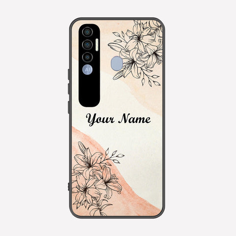 Tecno Spark 7 Pro Cover - Personalized Name Series - Premium Printed Metal soft Bumper shock Proof Case