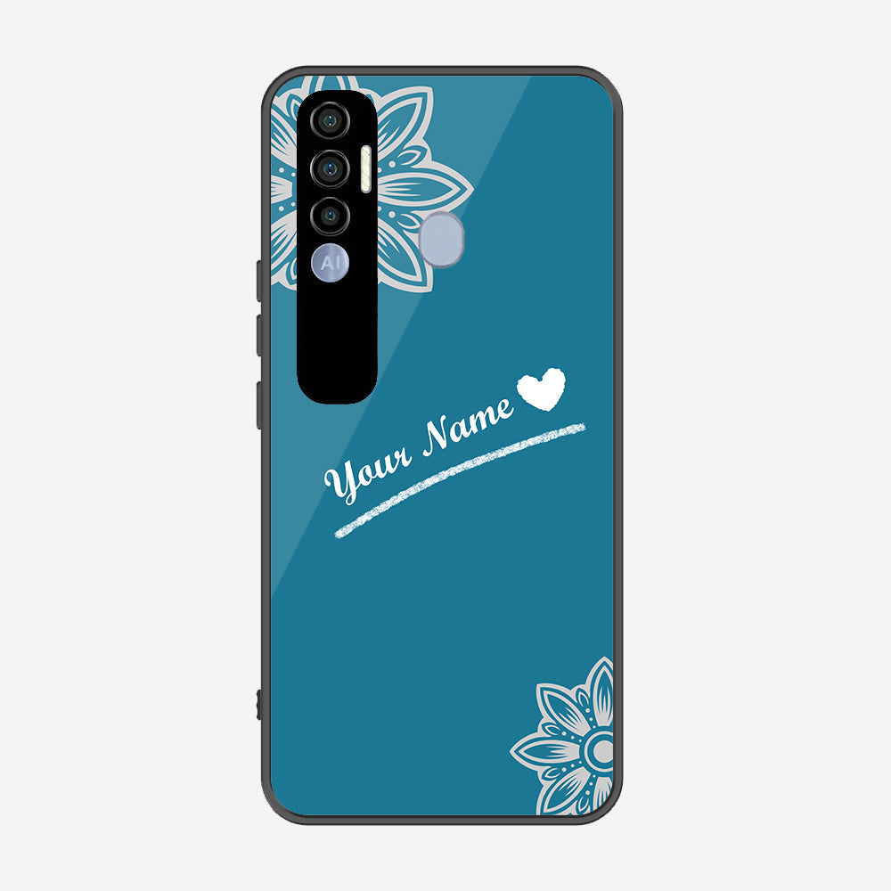 Tecno Spark 7 Pro Cover - Personalized Name Series - Premium Printed Metal soft Bumper shock Proof Case