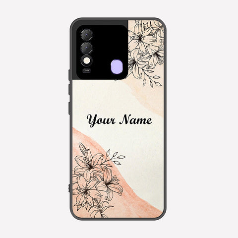 Tecno Spark 8 Cover - Personalized Name Series - Premium Printed Metal soft Bumper shock Proof Case