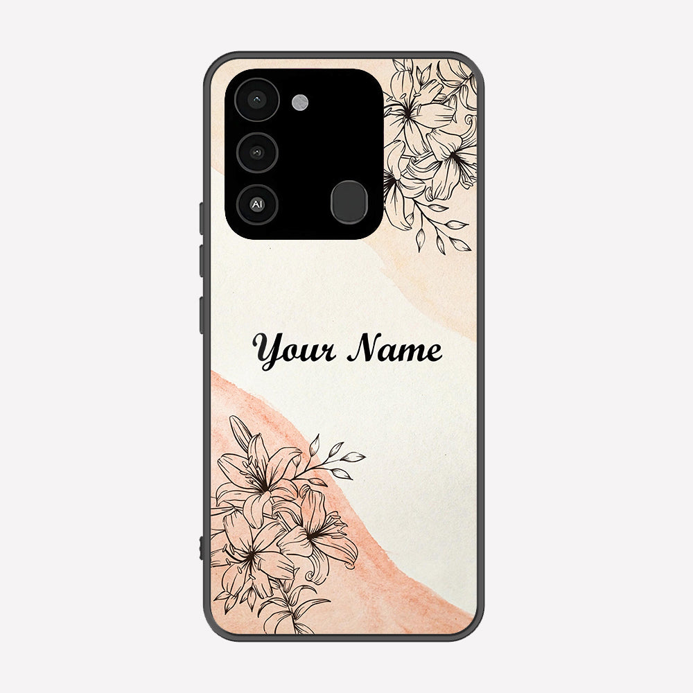 Tecno Spark 8C Cover - Personalized Name Series - Premium Printed Metal soft Bumper shock Proof Case