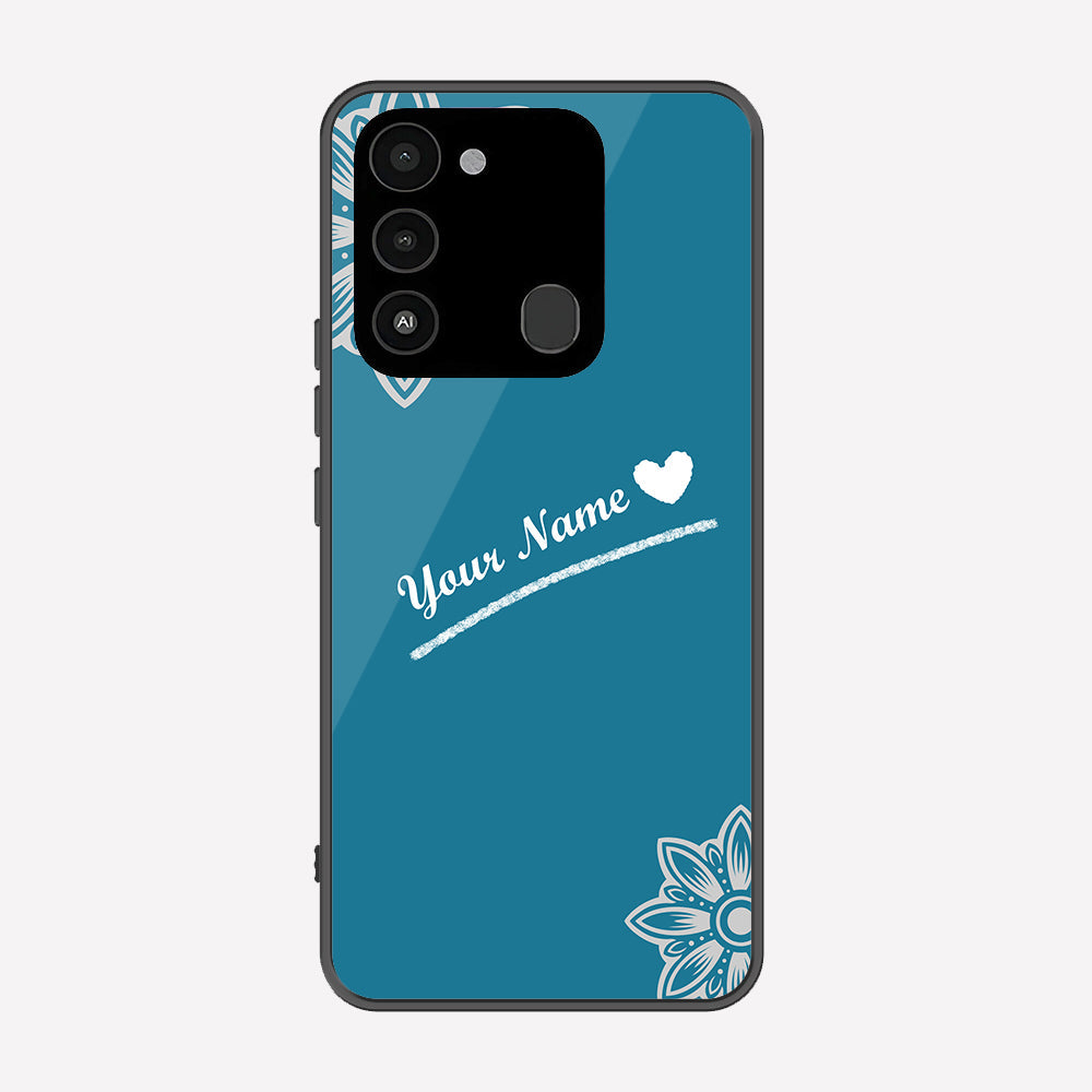Tecno Spark 8C Cover - Personalized Name Series - Premium Printed Metal soft Bumper shock Proof Case