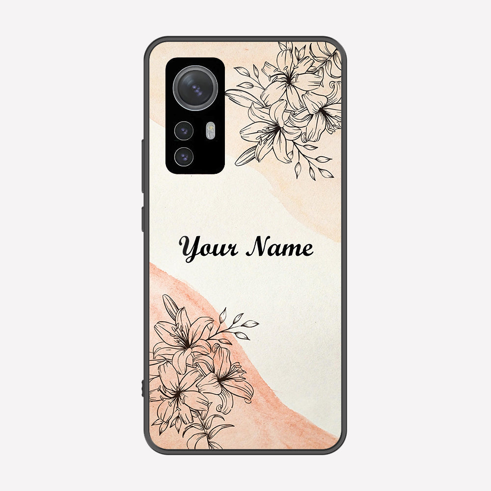 Xiaomi 12 Cover - Personalized Name Series - Premium Printed Metal soft Bumper shock Proof Case