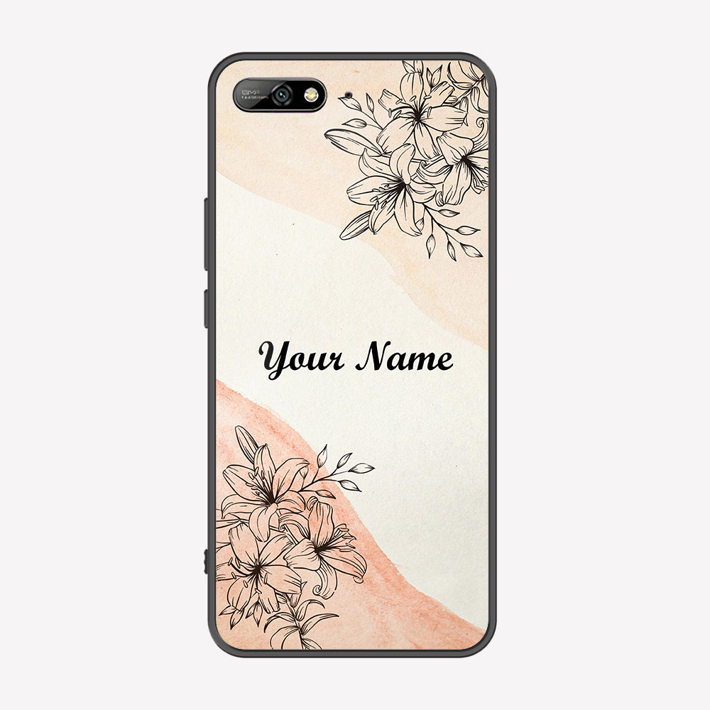 Huawei Y6 Prime 2018 / Honor 7A Cover - Personalized Name Series - Premium Printed Metal soft Bumper shock Proof Case