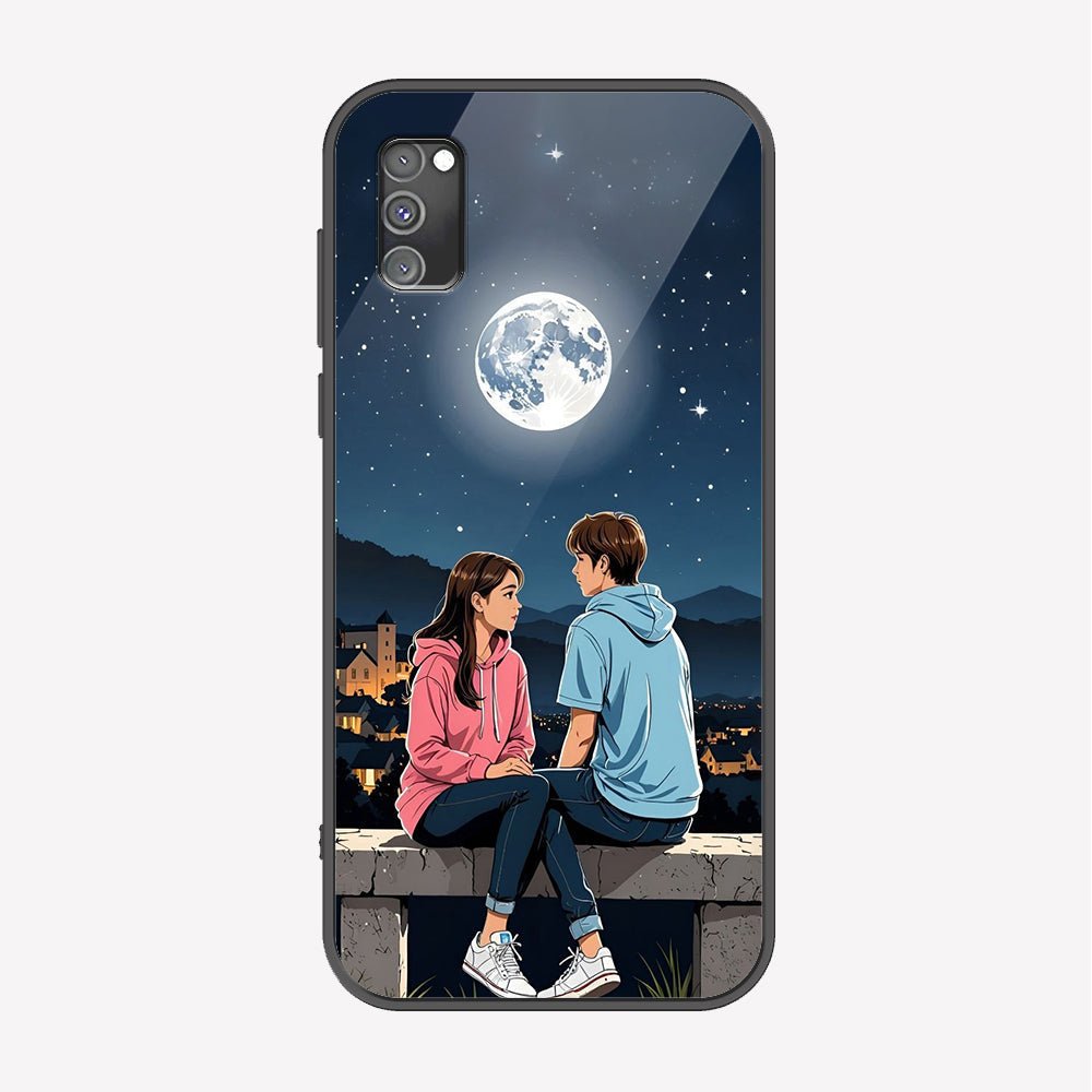 Samsung Galaxy A02s Cover - Love Couple Series - Premium Printed Metal soft Bumper shock Proof Case