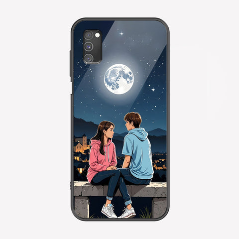 Samsung Galaxy A02s Cover - Love Couple Series - Premium Printed Metal soft Bumper shock Proof Case
