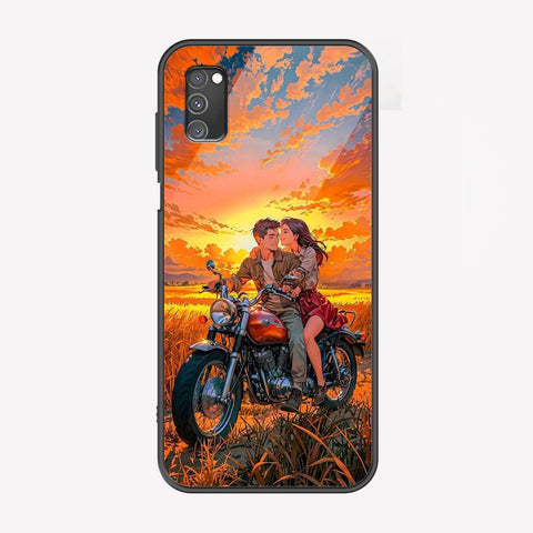 Samsung Galaxy A03s Cover - Love Couple Series - Premium Printed Metal soft Bumper shock Proof Case