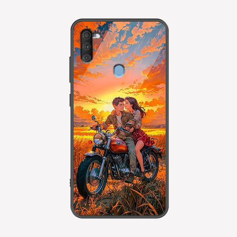 Samsung Galaxy A10s Cover - Love Couple Series - Premium Printed Metal soft Bumper shock Proof Case