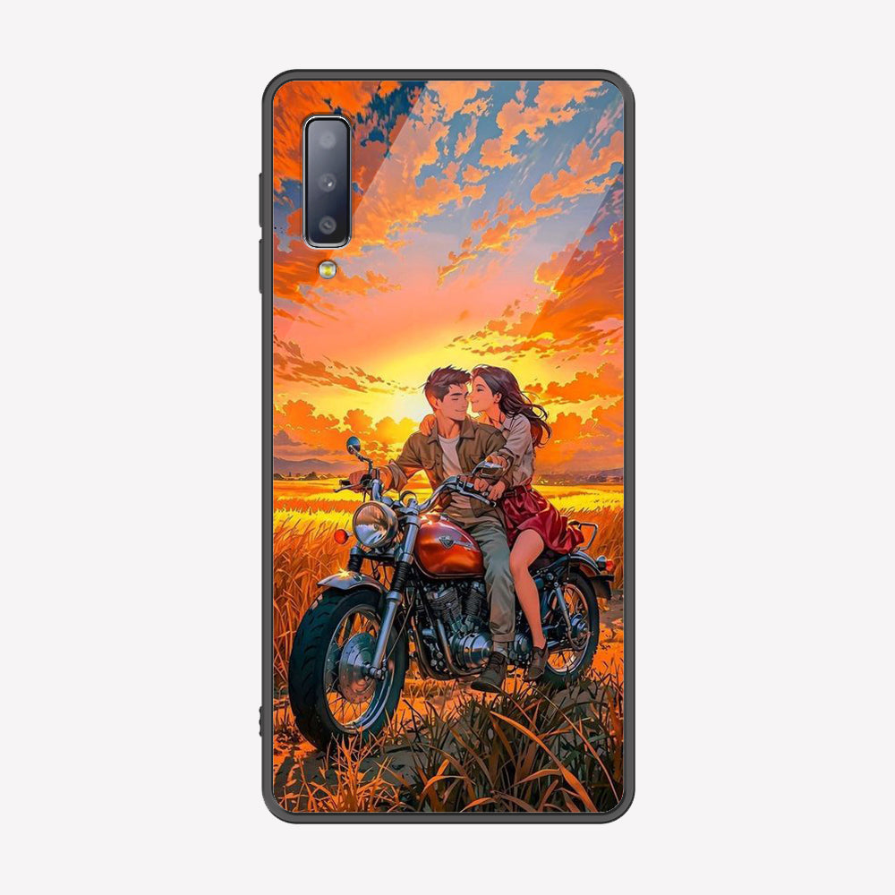 Samsung Galaxy A30s Cover - Love Couple Series - Premium Printed Metal soft Bumper shock Proof Case