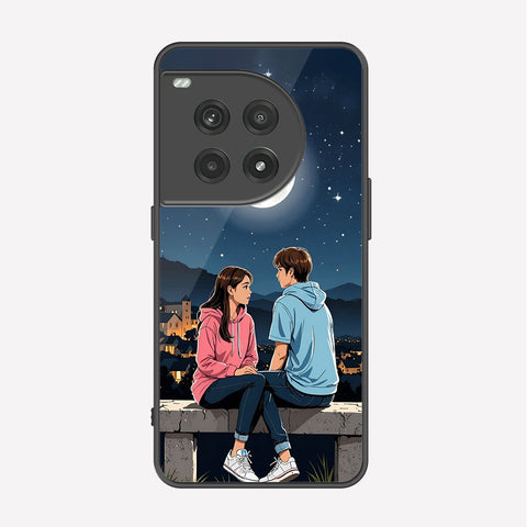 OnePlus 12R Cover - Love Couple Series - Premium Printed Metal soft Bumper shock Proof Case