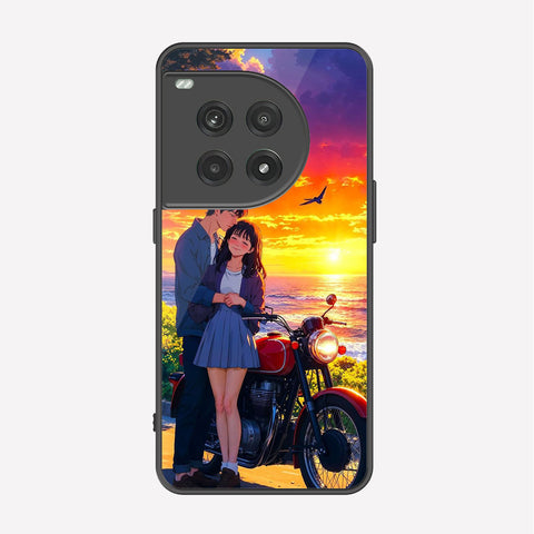 OnePlus 12R Cover - Love Couple Series - Premium Printed Metal soft Bumper shock Proof Case