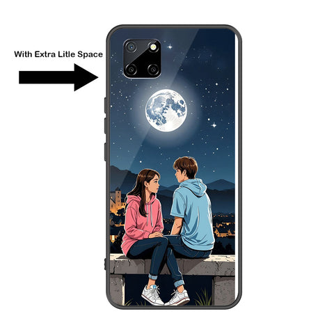 Realme Narzo 30A Cover - Love Couple Series - Premium Printed Metal soft Bumper shock Proof Case