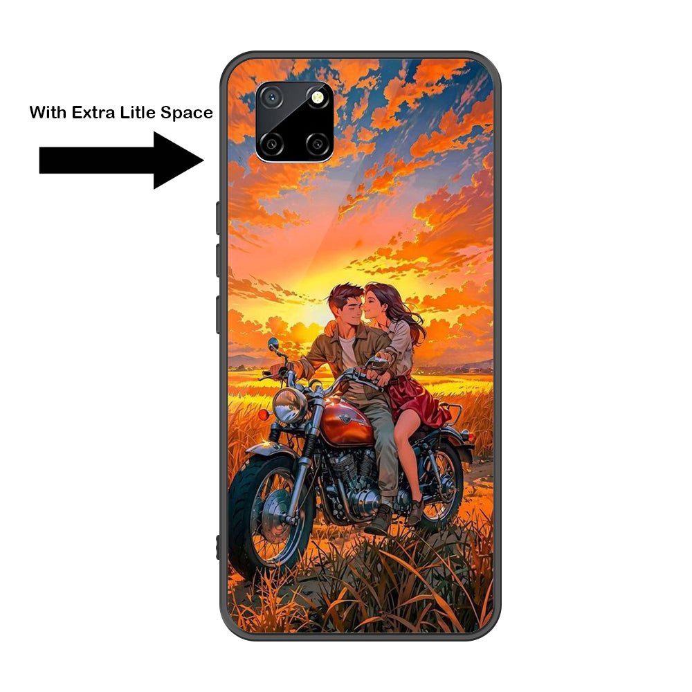 Realme Narzo 30A Cover - Love Couple Series - Premium Printed Metal soft Bumper shock Proof Case