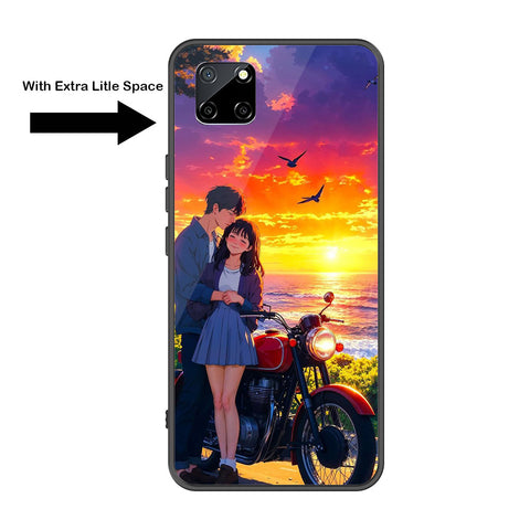 Realme Narzo 30A Cover - Love Couple Series - Premium Printed Metal soft Bumper shock Proof Case