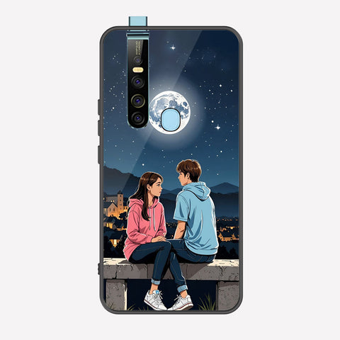 Tecno Camon 15 Premier Cover - Love Couple Series - Premium Printed Metal soft Bumper shock Proof Case