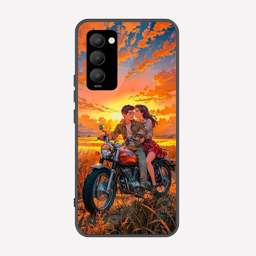Tecno Camon 18P Cover - Love Couple Series - Premium Printed Metal soft Bumper shock Proof Case