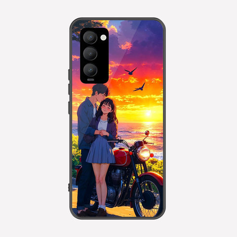 Tecno Camon 18T Cover - Love Couple Series - Premium Printed Metal soft Bumper shock Proof Case