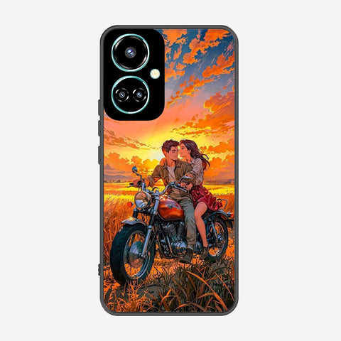 Tecno Camon 19 Cover - Love Couple Series - Premium Printed Metal soft Bumper shock Proof Case