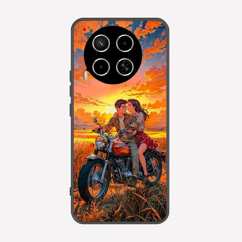 Tecno Camon 30 Cover - Love Couple Series - Premium Printed Metal soft Bumper shock Proof Case