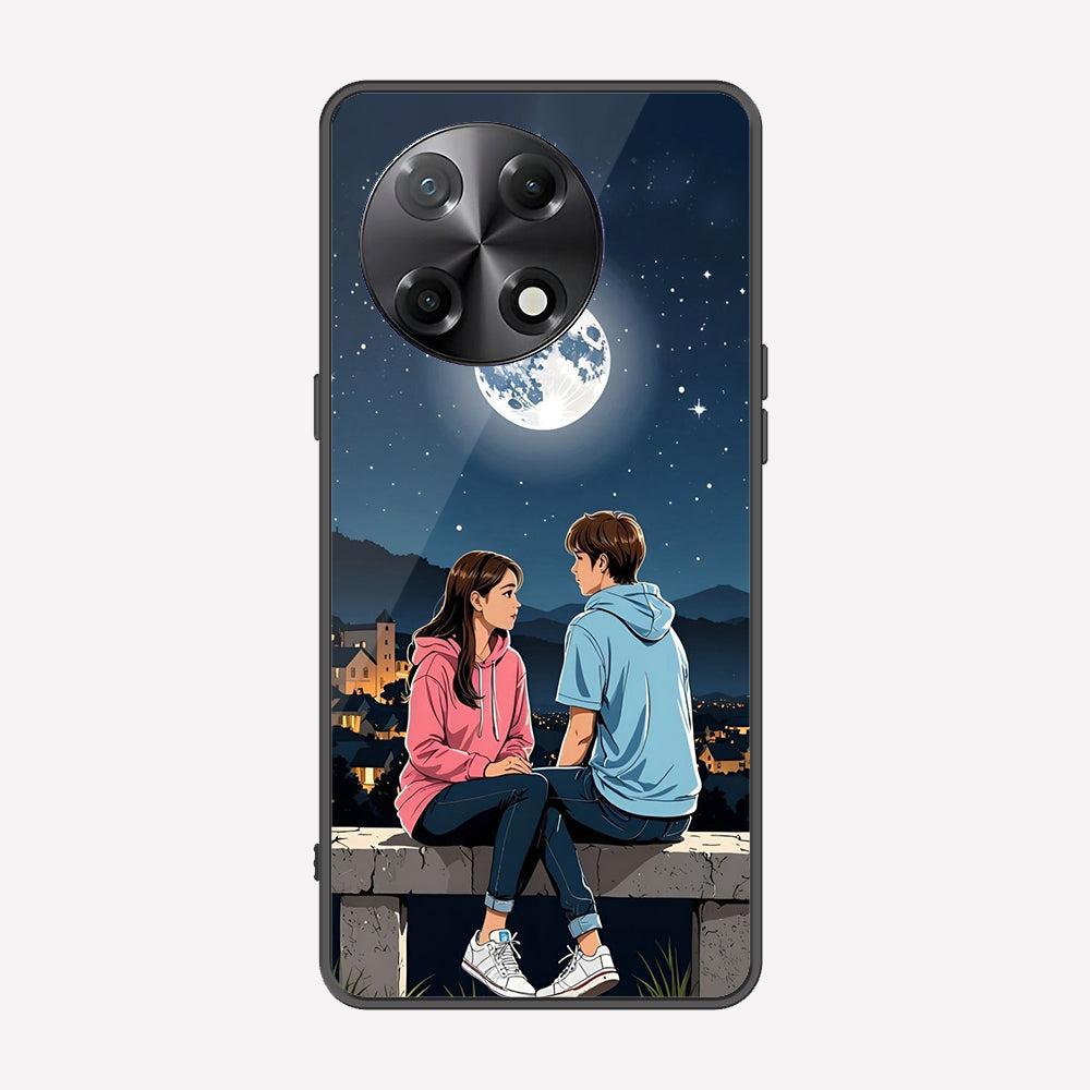 Tecno Camon 30S Cover - Love Couple Series - Premium Printed Metal soft Bumper shock Proof Case