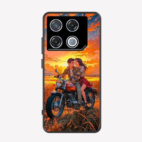 Infinix GT 20 Pro Cover - Love Couple Series - Premium Printed Metal soft Bumper shock Proof Case