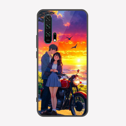 Honor 20 Pro Cover - Love Couple Series - Premium Printed Metal soft Bumper shock Proof Case