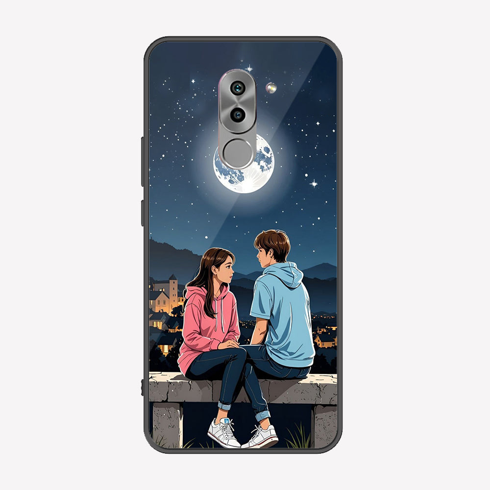 Huawei Honor 6X / Mate 9 Lite Cover - Love Couple Series - Premium Printed Metal soft Bumper shock Proof Case