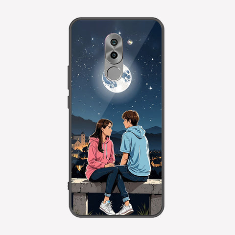 Huawei Honor 6X / Mate 9 Lite Cover - Love Couple Series - Premium Printed Metal soft Bumper shock Proof Case