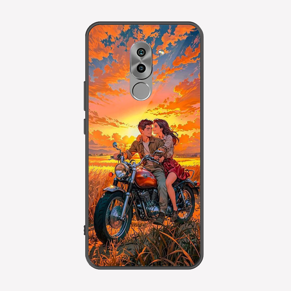 Huawei Honor 6X / Mate 9 Lite Cover - Love Couple Series - Premium Printed Metal soft Bumper shock Proof Case