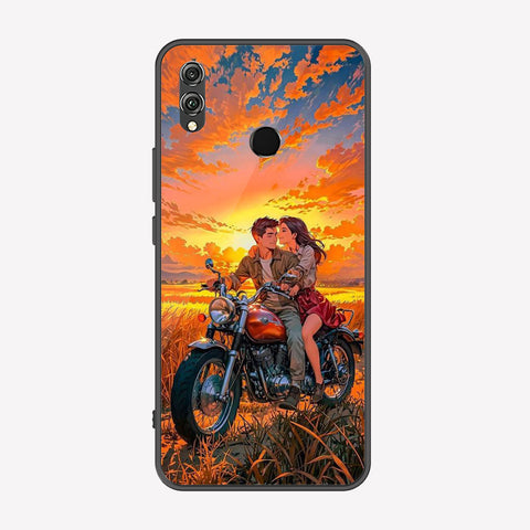 Huawei Honor 8X Cover - Love Couple Series - Premium Printed Metal soft Bumper shock Proof Case