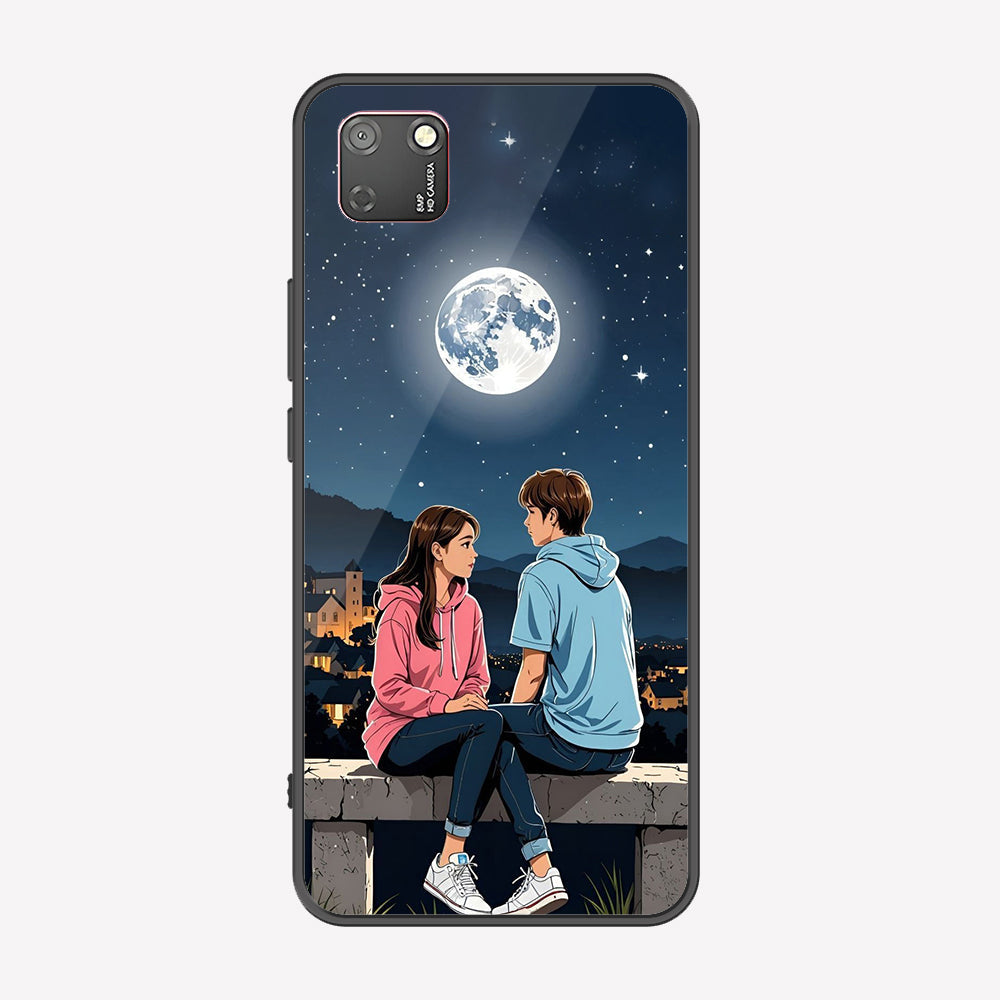 Honor 9S Cover - Love Couple Series - Premium Printed Metal soft Bumper shock Proof Case