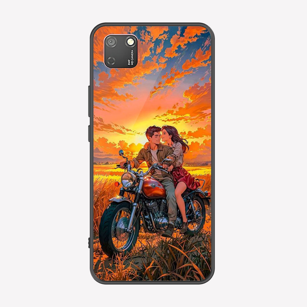 Honor 9S Cover - Love Couple Series - Premium Printed Metal soft Bumper shock Proof Case