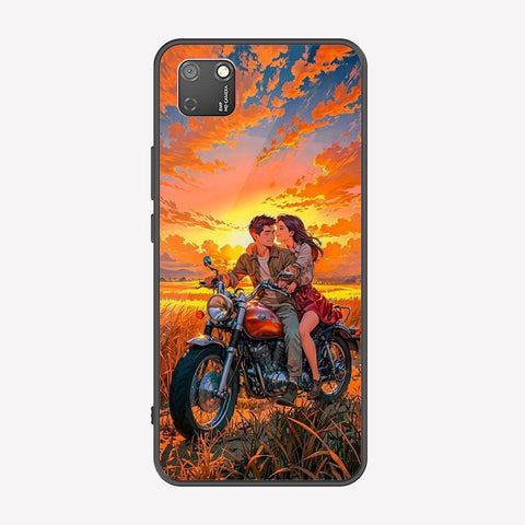 Honor 9S Cover - Love Couple Series - Premium Printed Metal soft Bumper shock Proof Case
