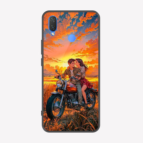 Huawei Honor Play Cover - Love Couple Series - Premium Printed Metal soft Bumper shock Proof Case
