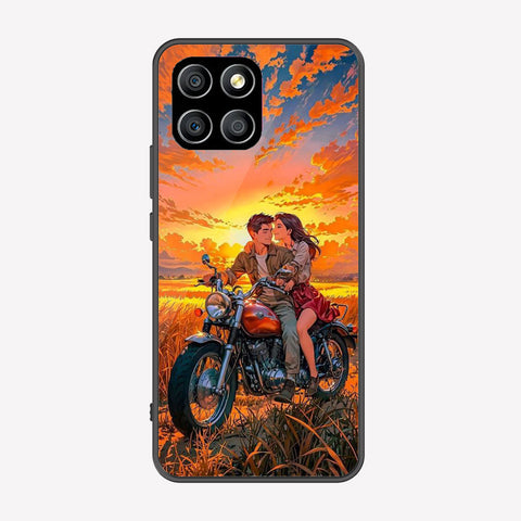 Honor X8 5G Cover - Love Couple Series - Premium Printed Metal soft Bumper shock Proof Case