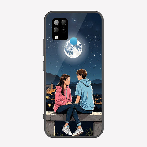 Infinix Hot 10s Cover - Love Couple Series - Premium Printed Metal soft Bumper shock Proof Case