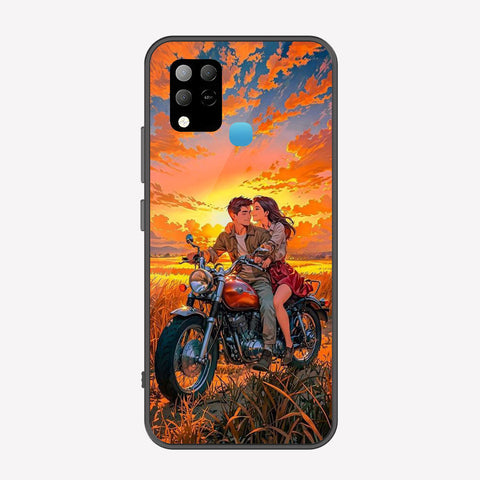 Infinix Hot 10s Cover - Love Couple Series - Premium Printed Metal soft Bumper shock Proof Case