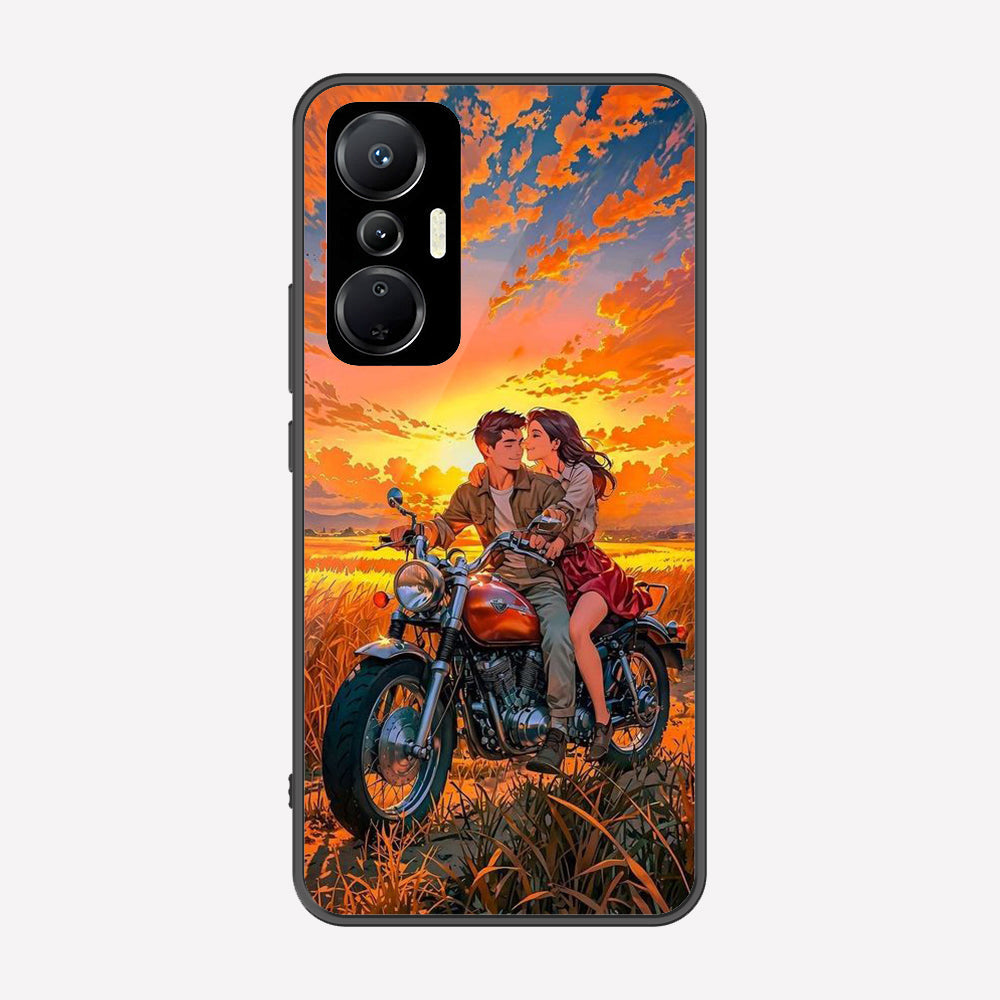 Infinix Hot 20S Cover - Love Couple Series - Premium Printed Metal soft Bumper shock Proof Case