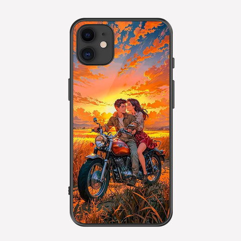 iPhone 11 Cover - Love Couple Series - Premium Printed Metal soft Bumper shock Proof Case