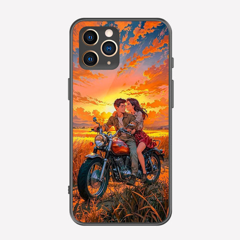 iPhone 11 Pro Cover - Love Couple Series - Premium Printed Metal soft Bumper shock Proof Case