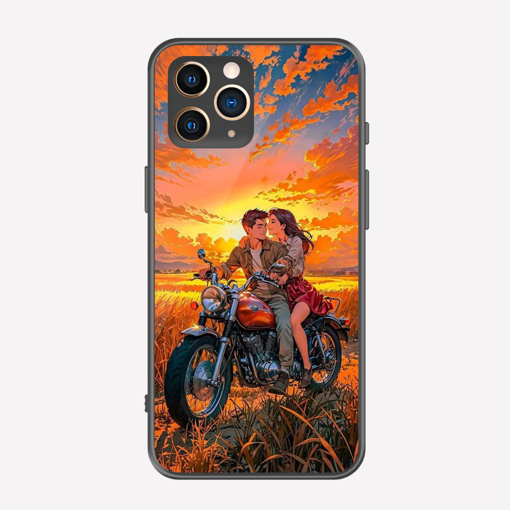iPhone 11 Pro Max Cover - Love Couple Series - Premium Printed Metal soft Bumper shock Proof Case