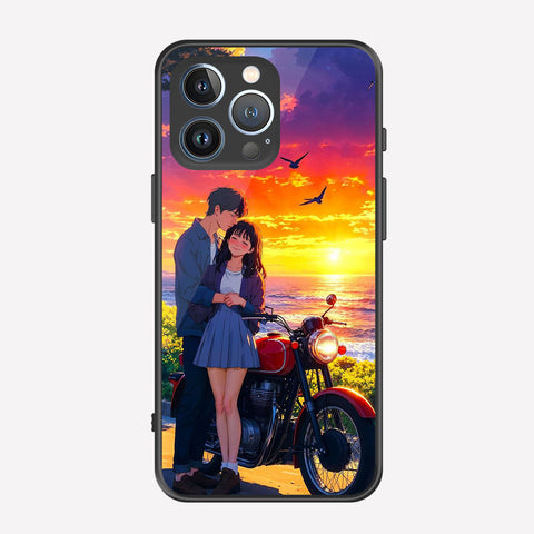 iPhone 12 Pro Cover - Love Couple Series - Premium Printed Metal soft Bumper shock Proof Case