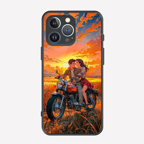 iPhone 13 Pro Cover - Love Couple Series - Premium Printed Metal soft Bumper shock Proof Case