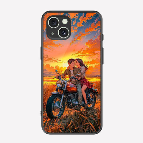 iPhone 14 Cover - Love Couple Series - Premium Printed Metal soft Bumper shock Proof Case