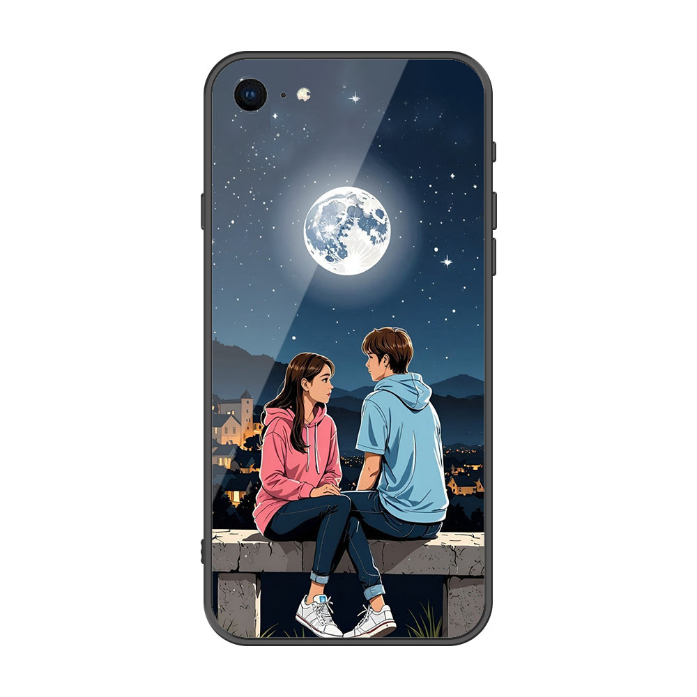 iPhone SE 2022 Cover - Love Couple Series - Premium Printed Metal soft Bumper shock Proof Case